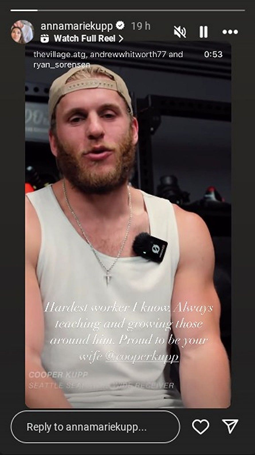 Cooper Kupp’s wife Anna shares why she takes